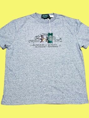 Ralph Lauren Heather Gray Outdoor Graphic Crew Tee